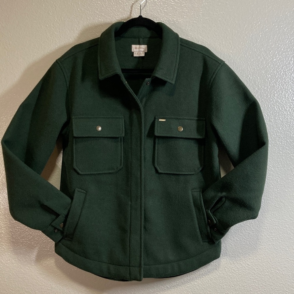 Brixton Durham Shirt Jacket Shacket Deep Forest Green Cabincore Utilitarian sz M - Picture 5 of 12
